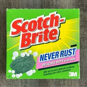 💞 New 7-Count Scotch-Brite Never Rust Soap Pads Pack